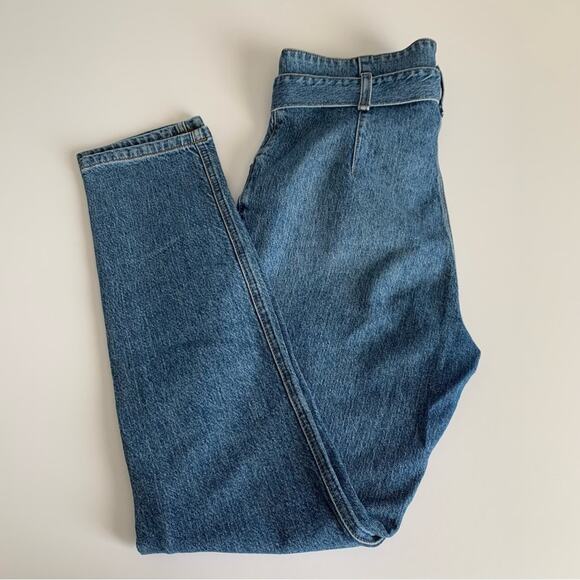 Reformation Yasmin Belted High Rise Straight Leg Inari Wash Blue Jeans Size 28 - Picture 10 of 12